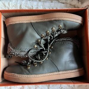 Women's Dark Green Ankle Boots